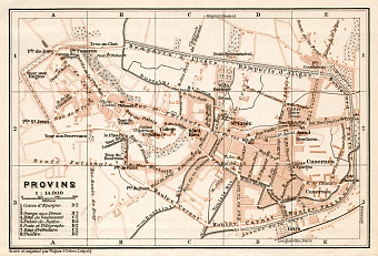 Provins city map, 1909