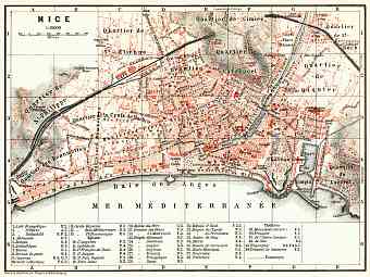 Nice city map, 1885