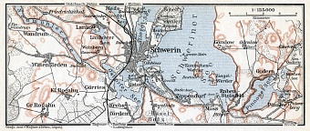 Schwerin environs map, 1911