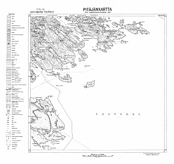 Putsaari (Putsalo) Island. Puutsalo. Pitäjänkartta 414112. Parish map from 1932