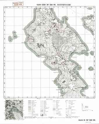 Mantsinsaari. Mantsinsaari. Topografikartta 512101. Topographic map from 1934