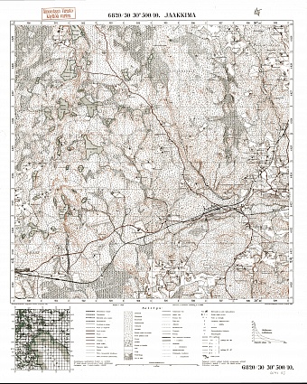 Jakkima. Jaakkima. Topografikartta 414103. Topographic map from 1930