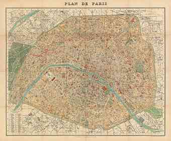 Paris city map, 1904