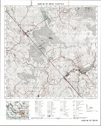 Roštšino. Raivola. Topografikartta 402304. Topographic map from 1938