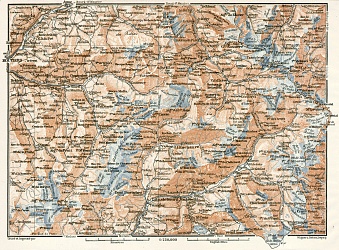 Tarentaise and Maurienne map, 1900