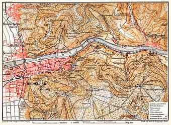 Heidelberg and environs map, 1905