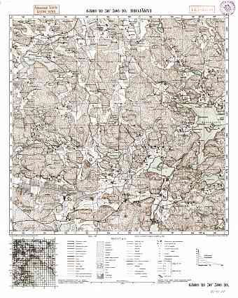 Ihojarvi Lake. Ihojärvi. Topografikartta 414101. Topographic map from 1933