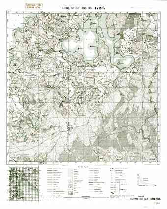 Tyrjä. Topografikartta 412309. Topographic map from 1939