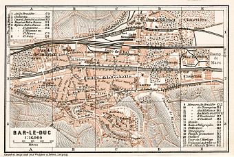 Bar-le-Duc town plan, 1909