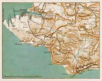 South Crimea: Sebastopol - Balaklava district map, 1904