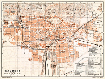 Karlsruhe map, 1906