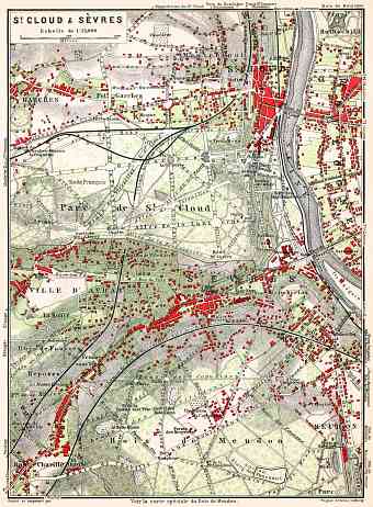 Saint-Cloud and Sèvres map, 1931