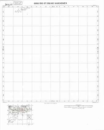 Mannonen Island. Mannonen. Topografikartta 304305. Topographic map from 1940