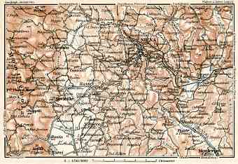 Siena environs map, 1909