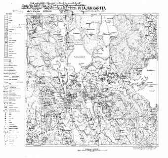 Gvardejskoje. Karisalmi. Pitäjänkartta 411107. Parish map from 1942