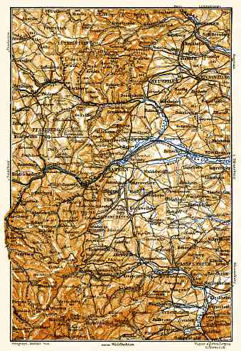 Pfalzburg - Wasselnheim district map, 1905