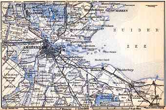 Amsterdam and environs map, 1904