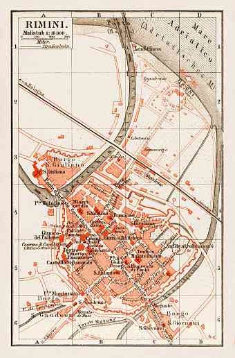 Rimini town plan, 1903