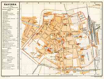 Ravenna city map, 1898