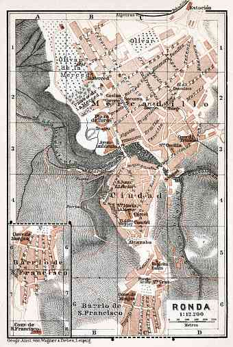 Ronda city map, 1913