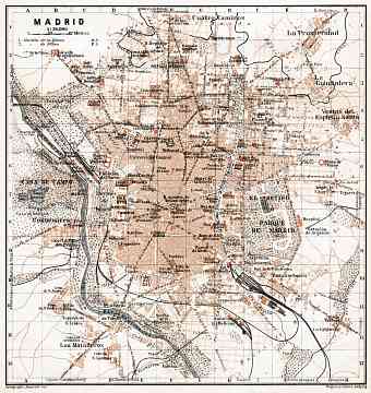 Madrid city map, 1913