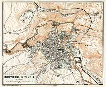 Tivoli and environs map, 1909