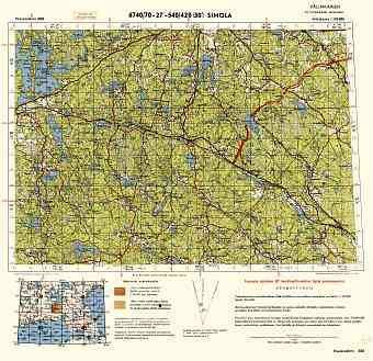 Simola. Topografikartta 3133. Topographic map from 1944