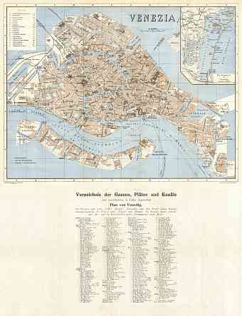 Venice city map, 1930