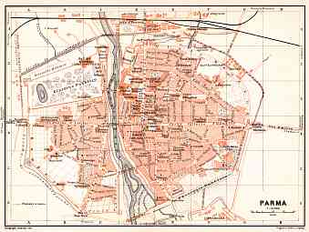 Parma city map, 1908