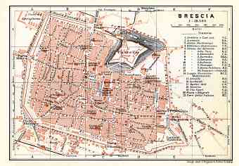 Brescia city map, 1908