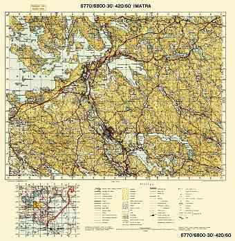 Imatra. Topografikartta 4112. Topographic map from 1939