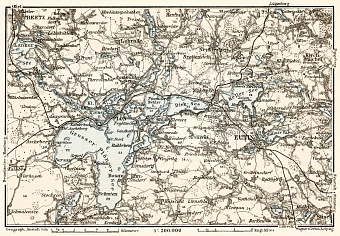 Plön, Eutin and environs map, 1911