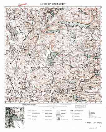 Borovinka. Rytty. Topografikartta 414212. Topographic map from 1924