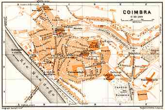 Coimbra city map, 1929