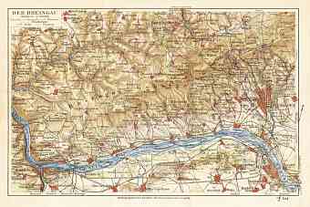 The Rhine District (Rheingau) map, 1927