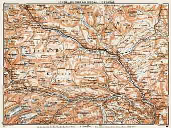 North [Nordl(ige del af)] Gudbrandsdal and Ottadal district map, 1931