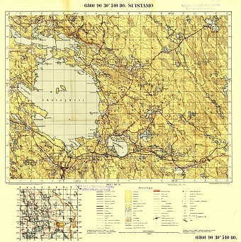 Suistamo. Topografikartta 4233. Topographic map from 1933