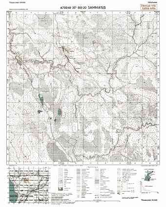 Sambatuksa. Sammatus. Topografikartta 513105. Topographic map from 1942