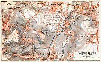 Clamart-Sceaux-Villejuif map, 1910