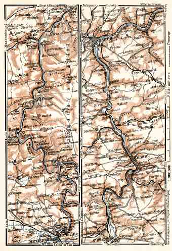 Meuse River Valley map, 1909