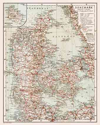 Denmark General Map, 1931