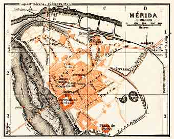 Mérida city map, 1929