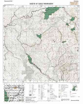 Megrozero. Mäkrijärvi. Topografikartta 513109. Topographic map from 1942