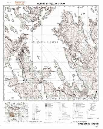 Vysotsk. Uuras. Topografikartta 402202. Topographic map from 1938