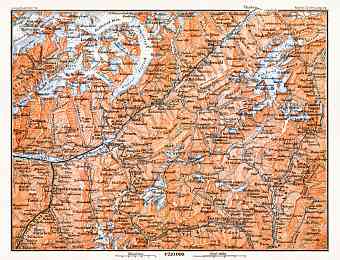 Upper Valais map, 1897