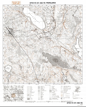 Perkjärvi (Kirillovskoje. Perkjärvi. Topografikartta 402303. Topographic map from 1938