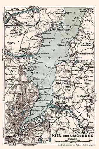 Kiel environs map, 1911