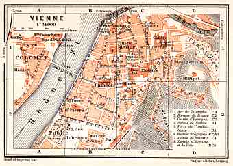 Vienne city map, 1913