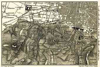 Bologna environs map, 1908