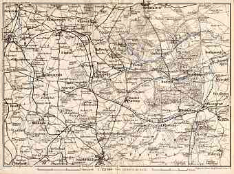 Sherwood Forest and the Dukeries map, 1906